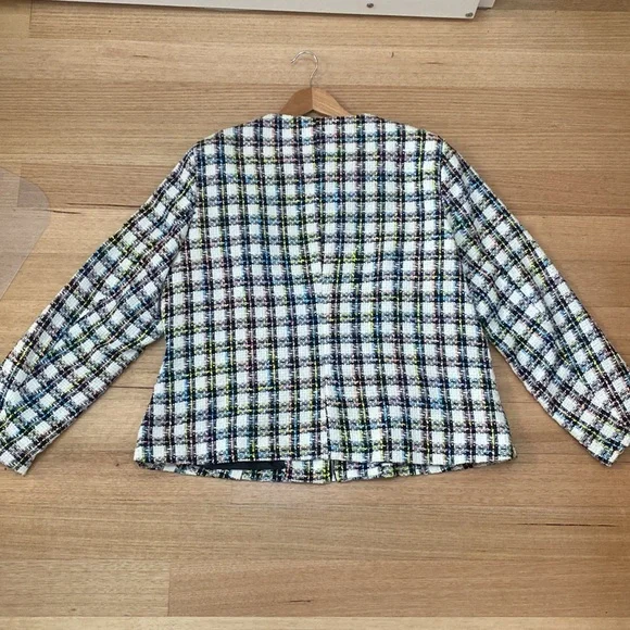 Millers - Long Sleeve Zip boucle jacket multi coloured check - Size 20 - Picture 8 of 8